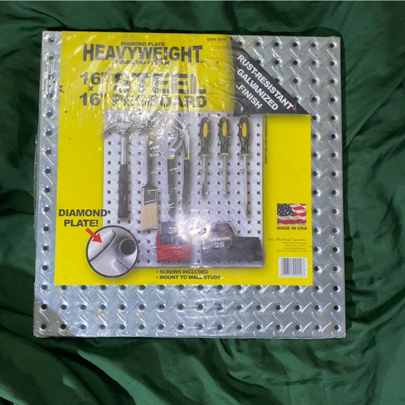 16’ steel pegboard - Picture 1 of 3